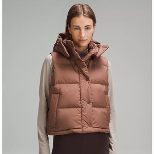 NWT Lululemon Wunder Puff Roasted Brown Cropped Vest
